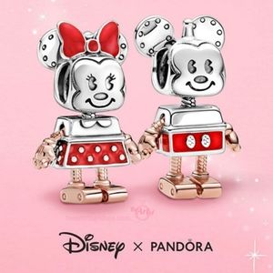 Brand new robot Mickey and Minnie Mouse Pandora Charms